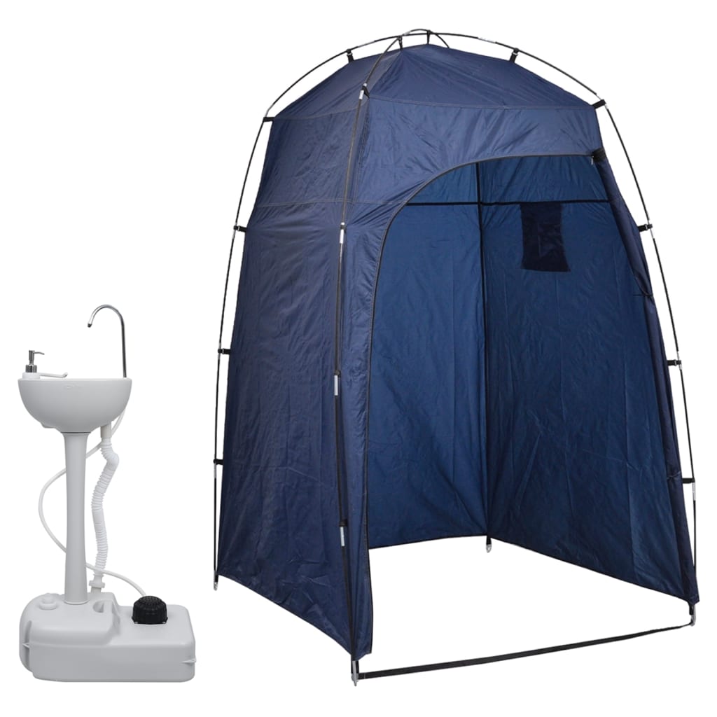 Support de lavage des mains de camping portable avec tente 20 L
