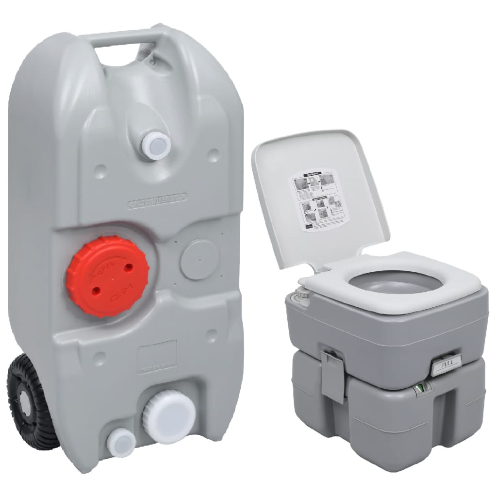 Ensemble de toilette et réservoir d'eau de camping portable