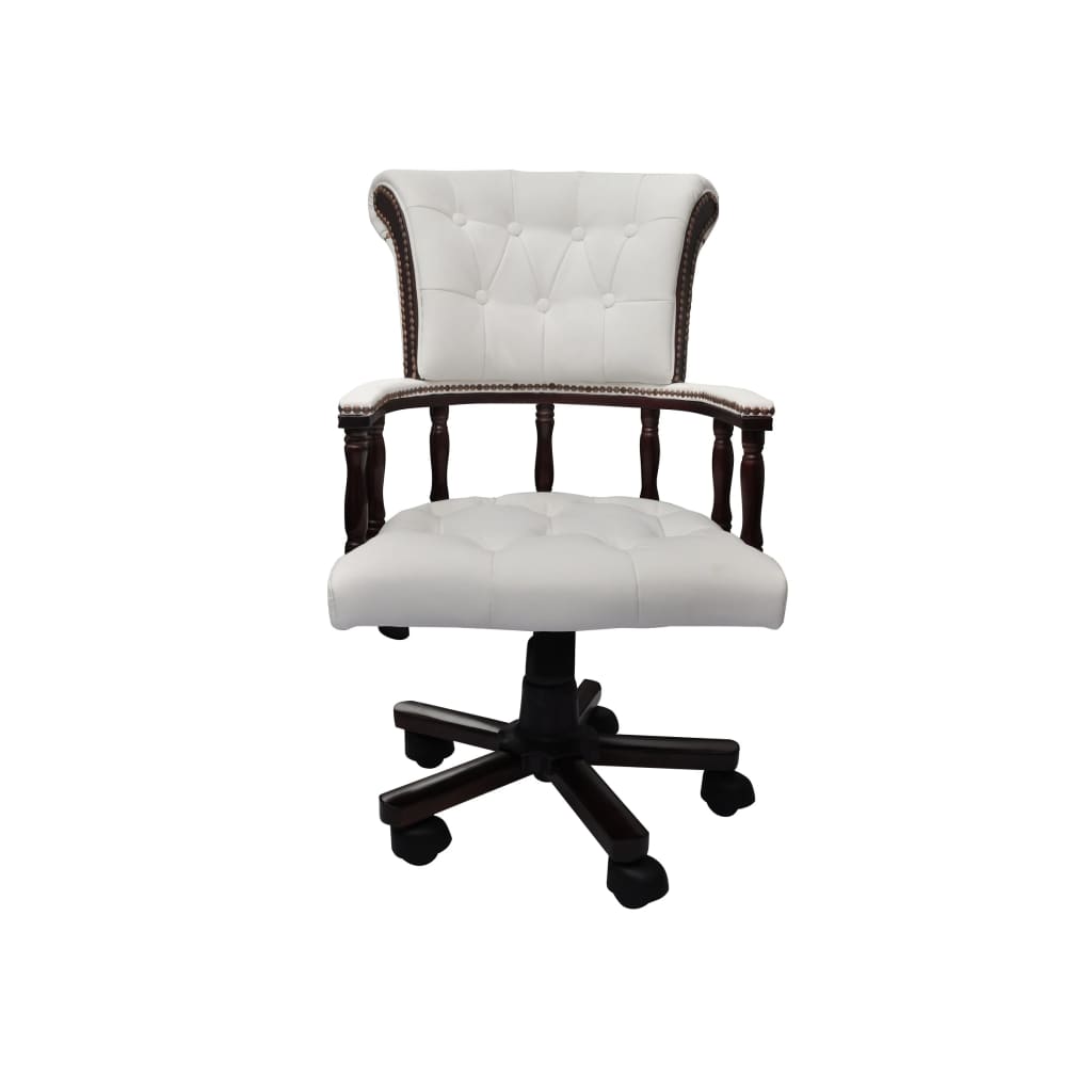 Chaise de bureau pivotante Blanc