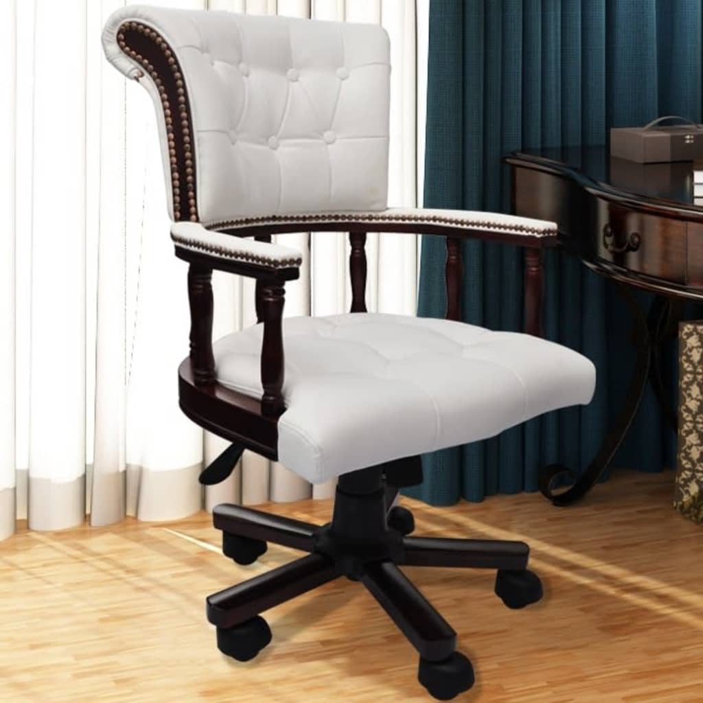 Chaise de bureau pivotante Blanc
