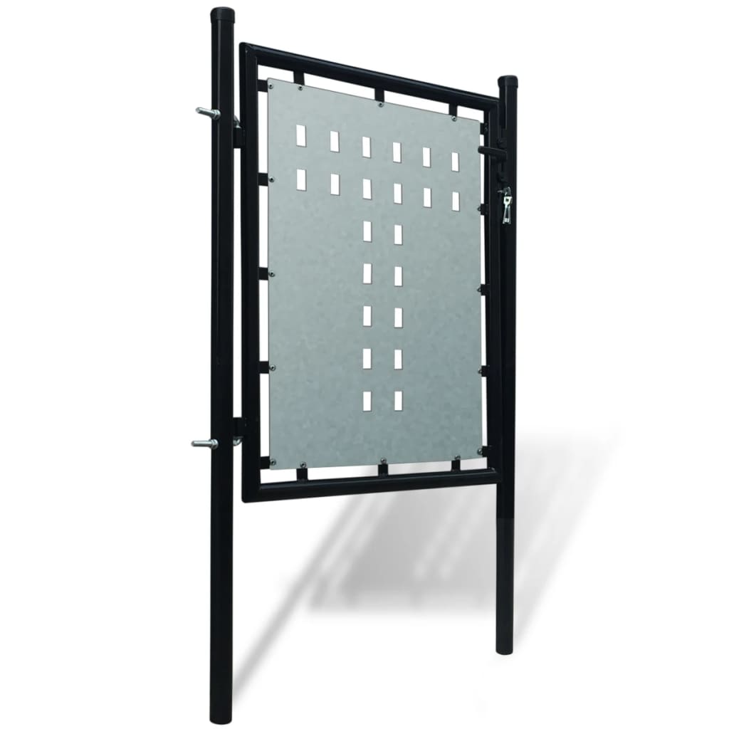 Portail simple de clôture Noir 100x150 cm