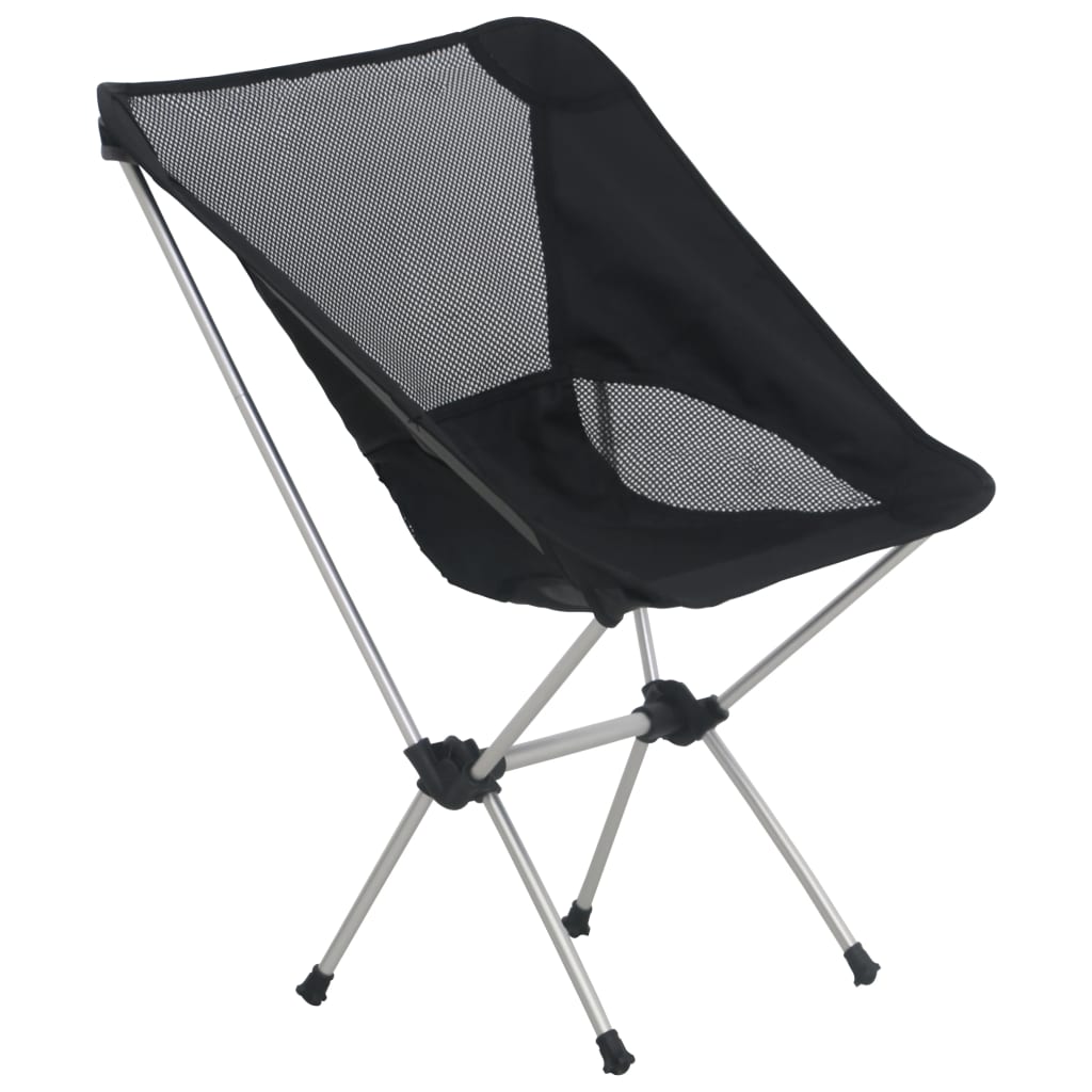 Chaises de camping pliables et sac 2 pcs 54x50x65 cm Aluminium