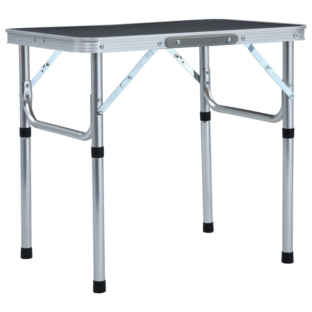 Table pliable de camping Gris Aluminium 60x45 cm