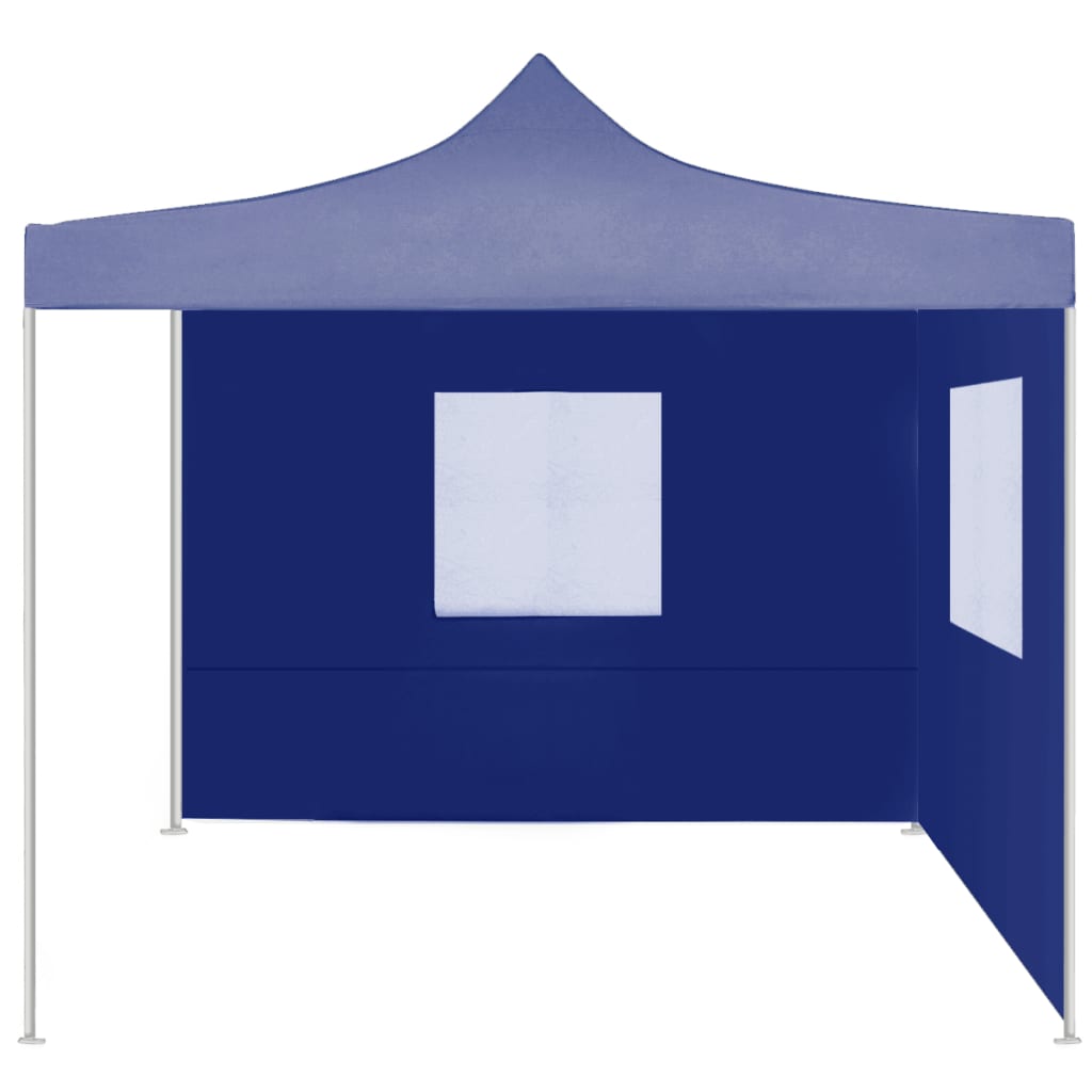 Tente de réception pliable avec 2 parois 2x2 m Acier Bleu
