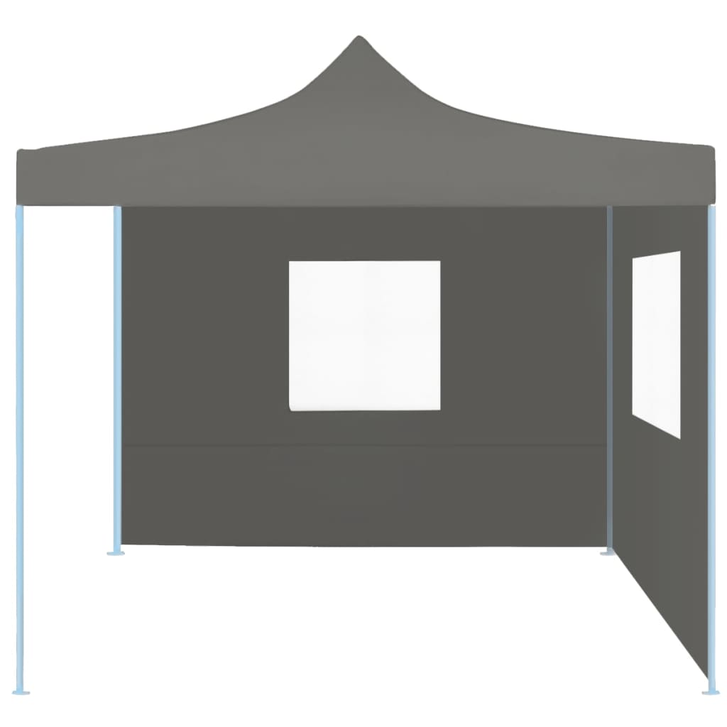 Tente de réception pliable avec 2 parois 2x2 m Acier Anthracite