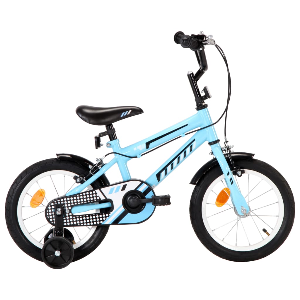 Vélo pour enfants 14 pouces Noir et bleu