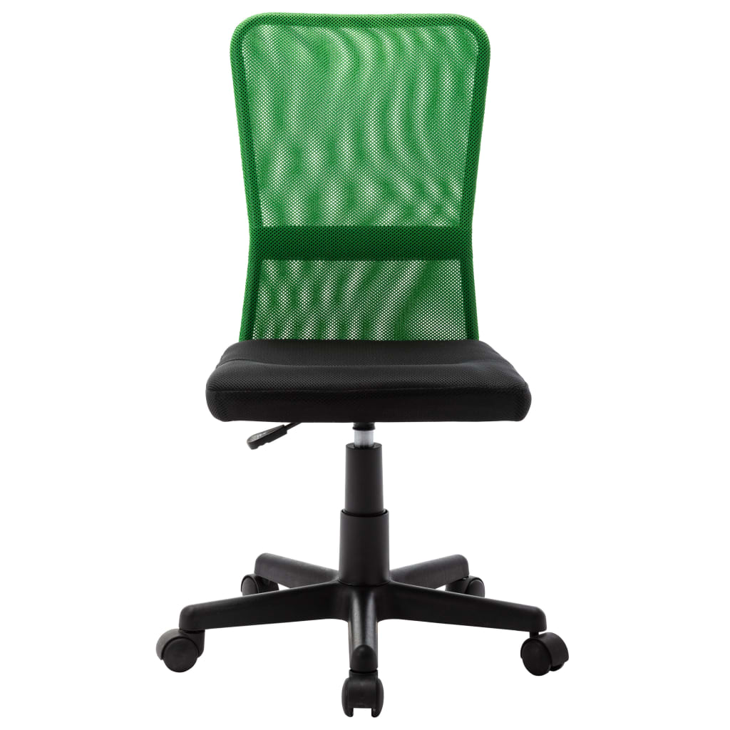 Chaise de bureau Noir et vert 44x52x100 cm Tissu en maille