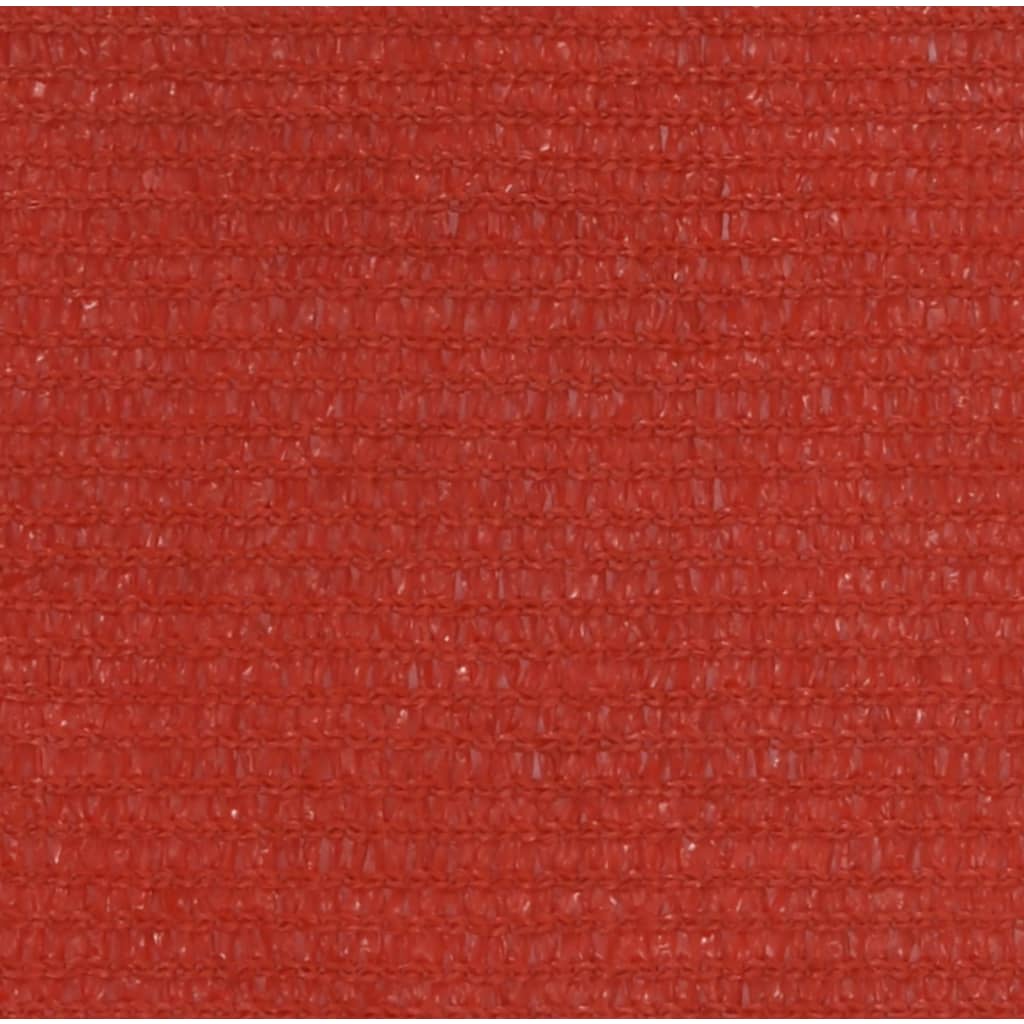 Voile d'ombrage 160 g/m² Rouge 5x6x6 m PEHD