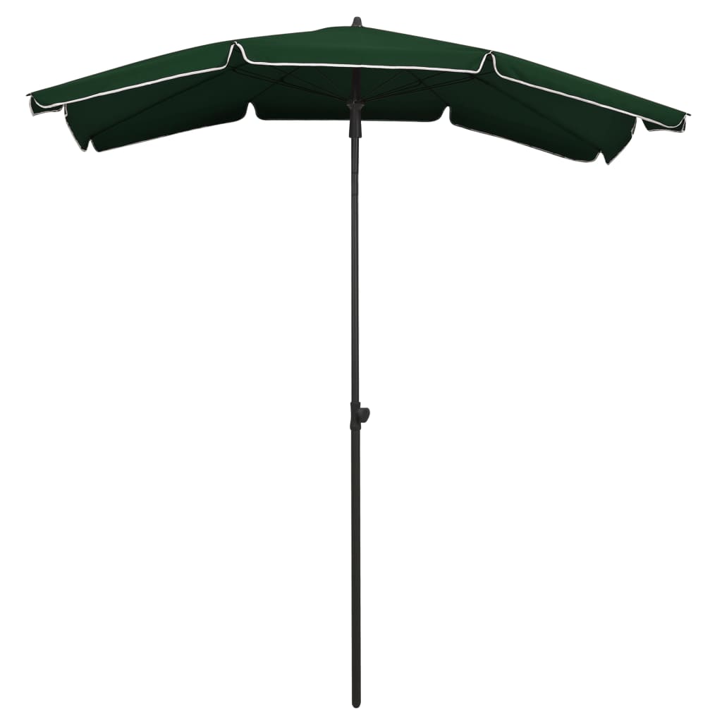 Parasol de jardin avec mât 200x130 cm Vert
