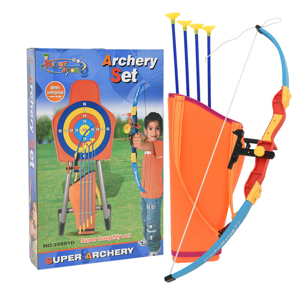 Ensemble de tir à l'arc et de flèches avec cible pour enfants