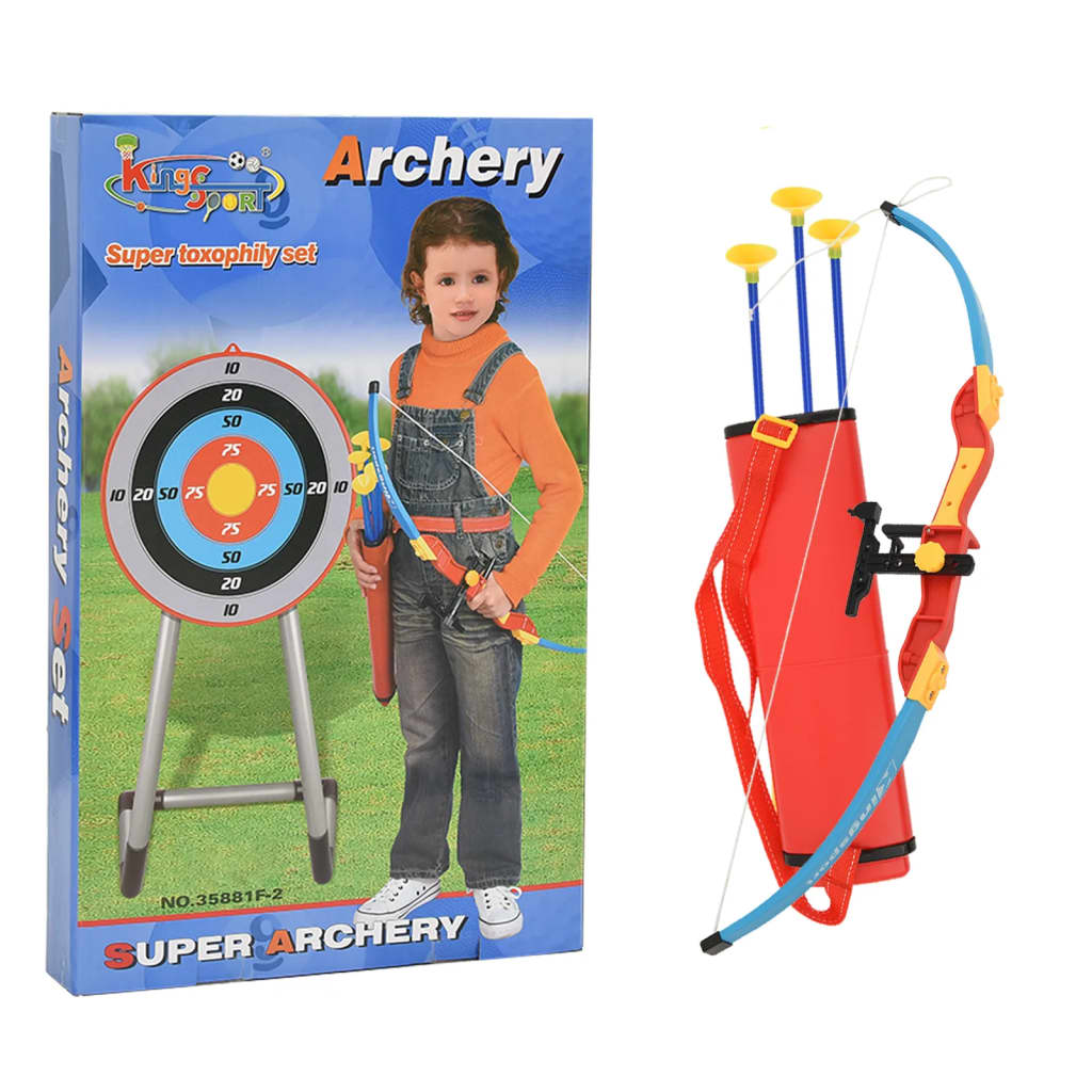 Ensemble de tir à l'arc et de flèches avec cible pour enfants