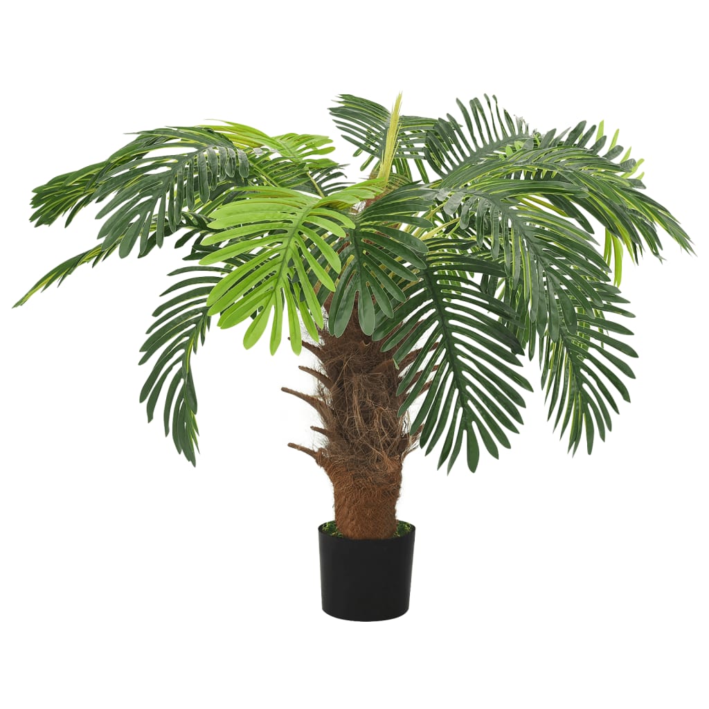 Palmier Cycas artificiel avec pot 90 cm Vert