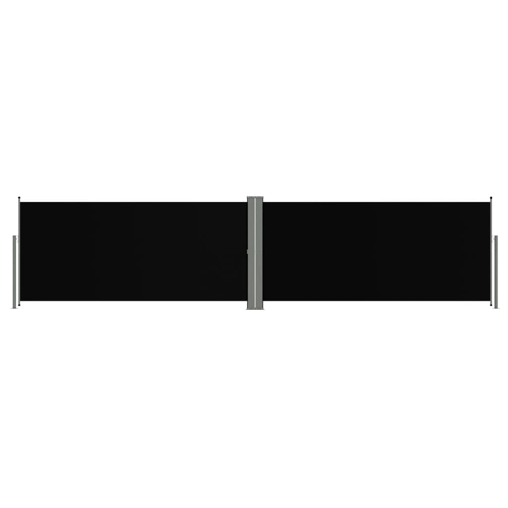 Auvent latéral rétractable Noir 140x600 cm