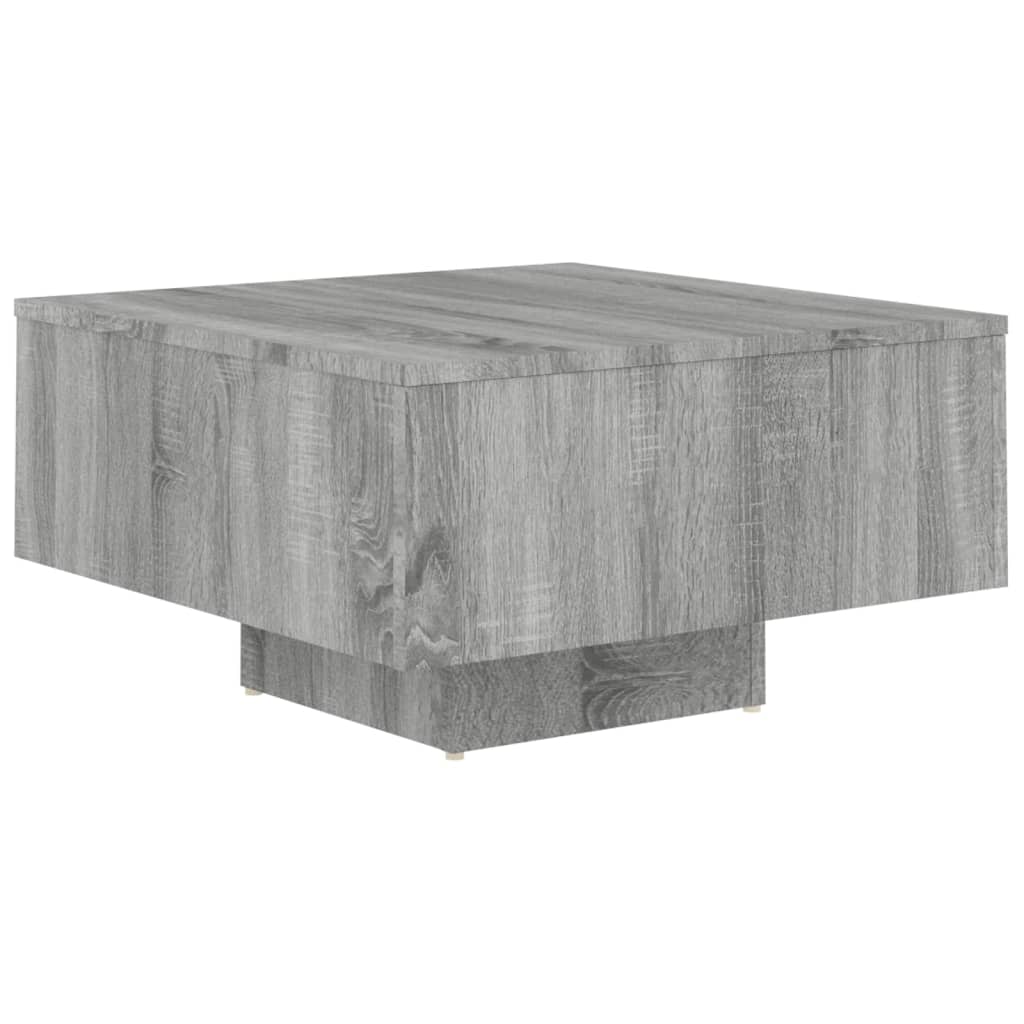 Table basse Sonoma gris 60x60x31,5 cm Bois d'ingénierie