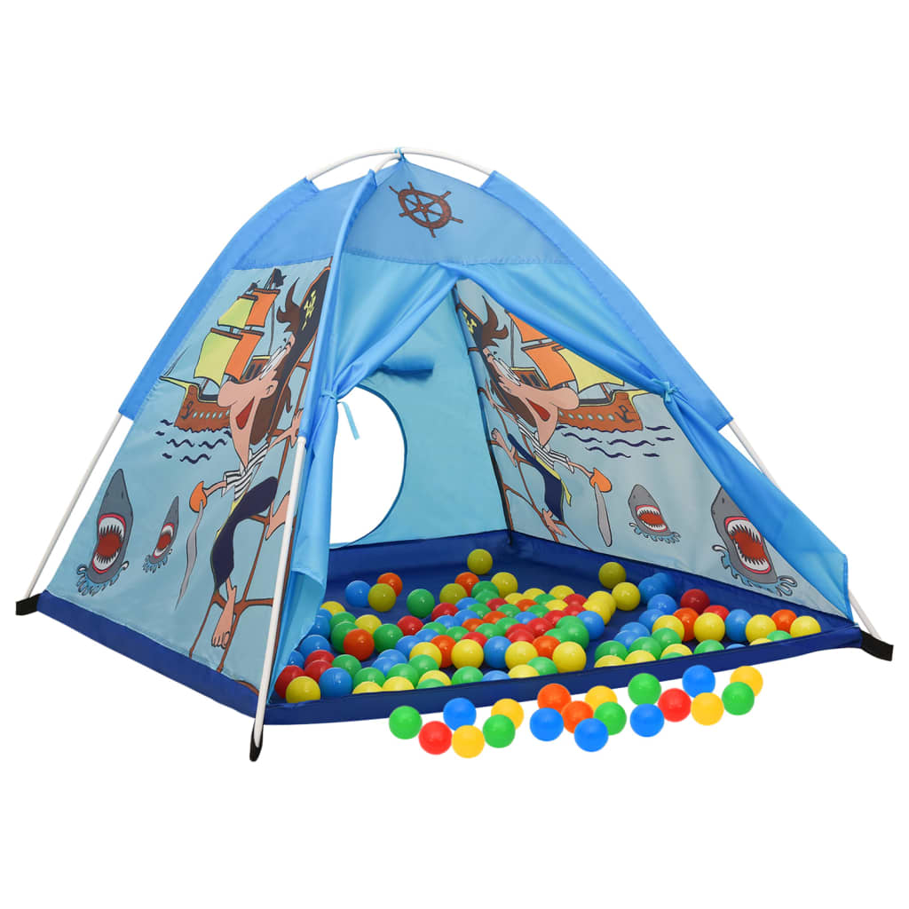 Tente de jeu pour enfants avec 250 balles Bleu 120x120x90 cm