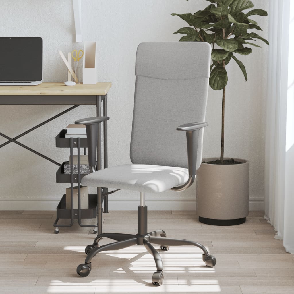 Chaise de bureau gris clair tissu