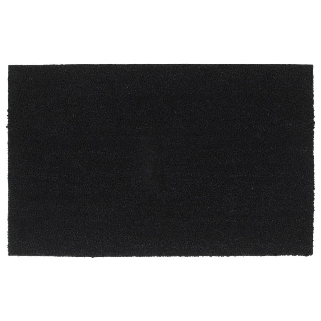 Tapis de porte noir 50x80 cm fibre de coco touffeté