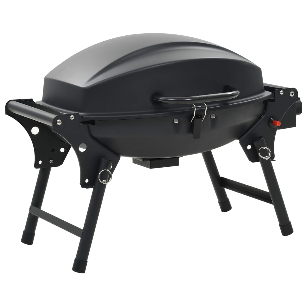 Barbecue au gaz portatif avec zone de cuisson Noir