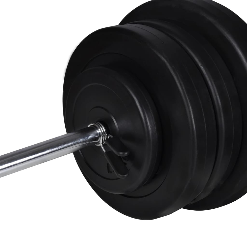 Banc d'entraînement et support de poids jeu d'haltères 60,5 kg