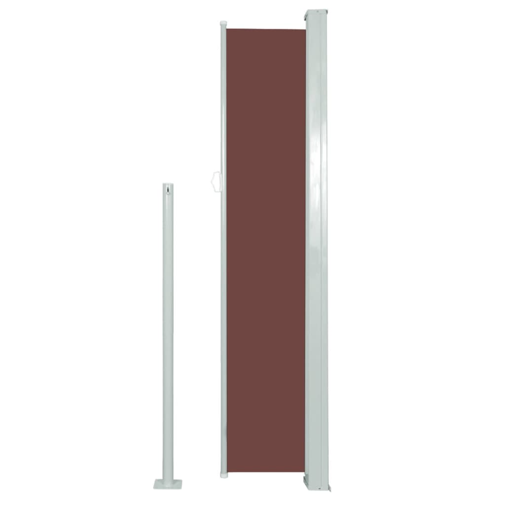 Auvent latéral rétractable 160 x 500 cm Marron