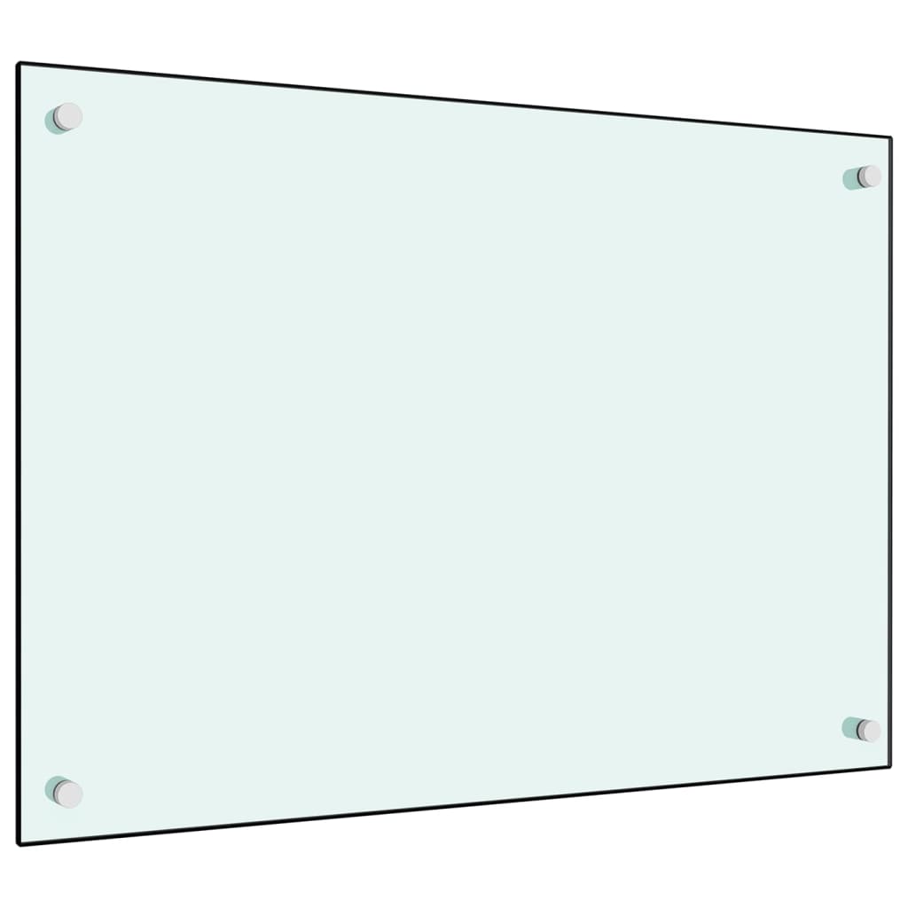Dosseret de cuisine Blanc 70x50 cm Verre trempé
