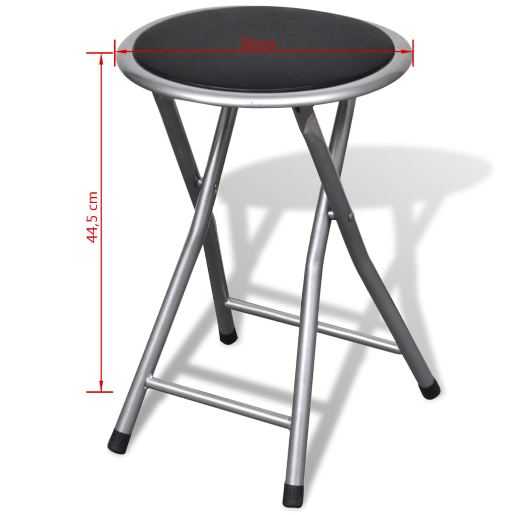 Tabourets de bar pliables lot de 4 similicuir