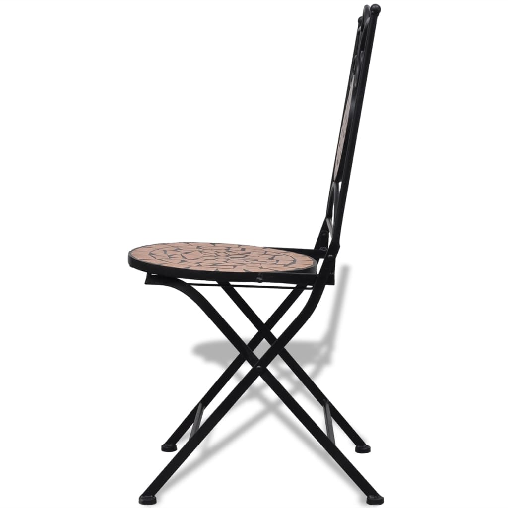 Mobilier de bistro 3 pcs Carreaux céramiques Terre cuite
