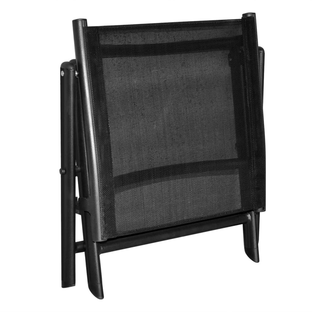 Repose-pied pliable Noir Aluminium