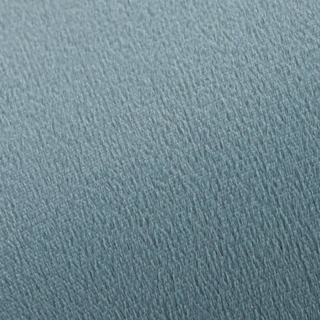 Tabouret Bleu clair et doré Velours