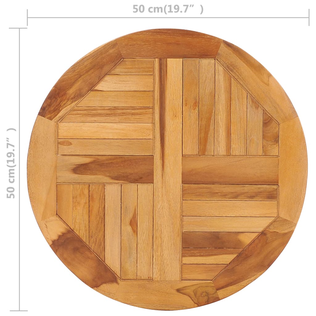 Disque de table rotatif Bois de teck solide