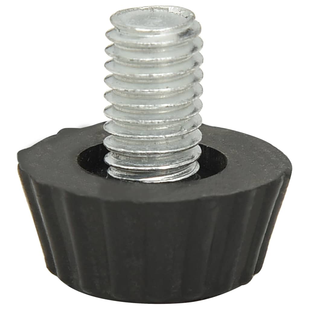 Pieds de meubles réglables M8 18 pcs Noir