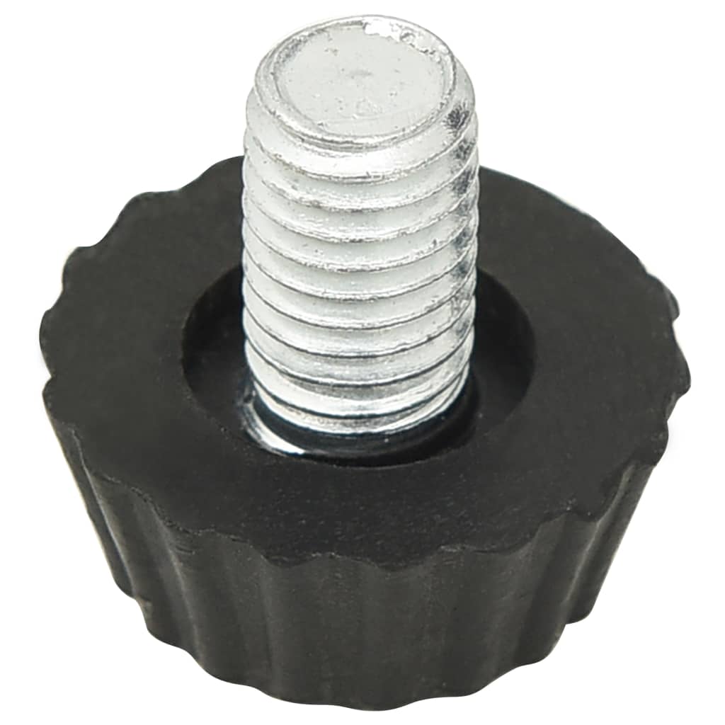 Pieds de meubles réglables M8 18 pcs Noir