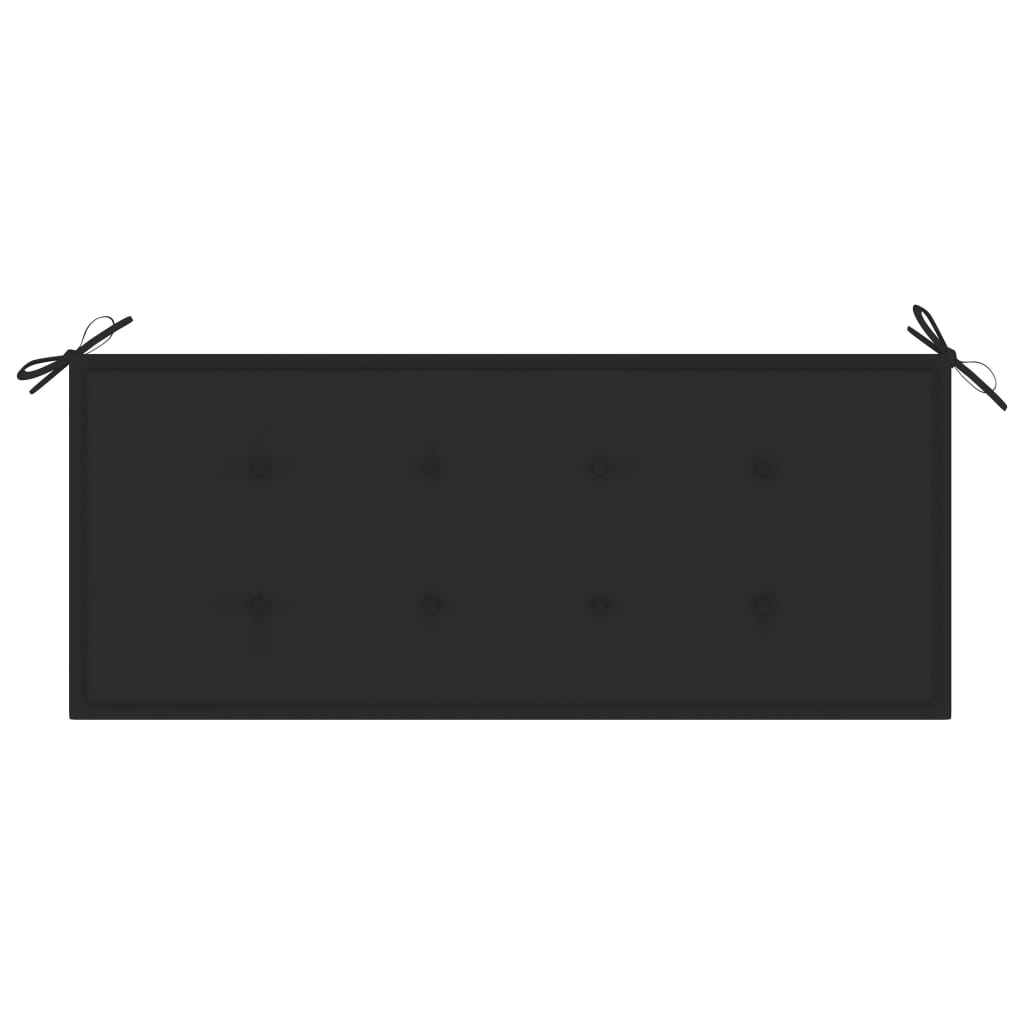 Banc Batavia avec coussin noir 120 cm Bois de teck massif