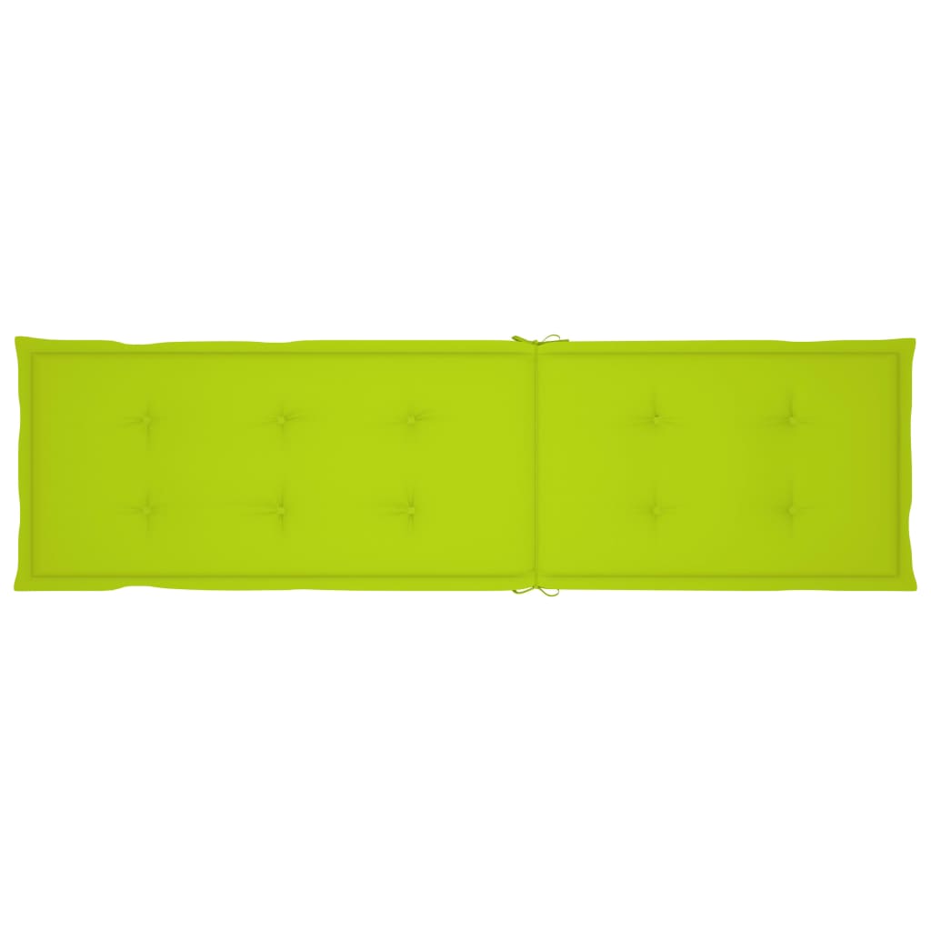 Chaise de terrasse avec repose-pied et coussin Acacia solide