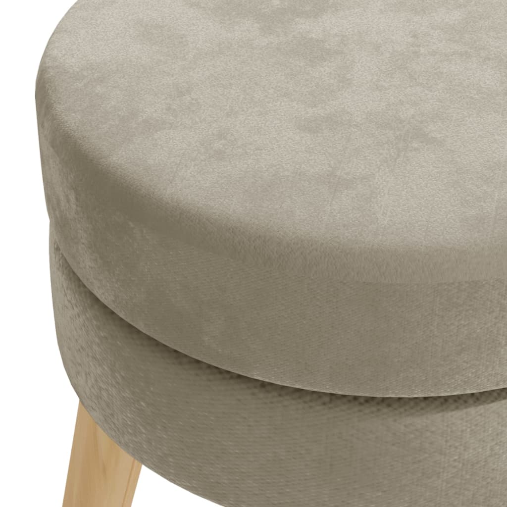 Tabouret rond Gris foncé Velours