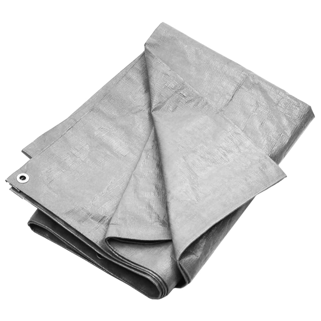 Bâche 180 g/m² 6x8 m Gris PEHD
