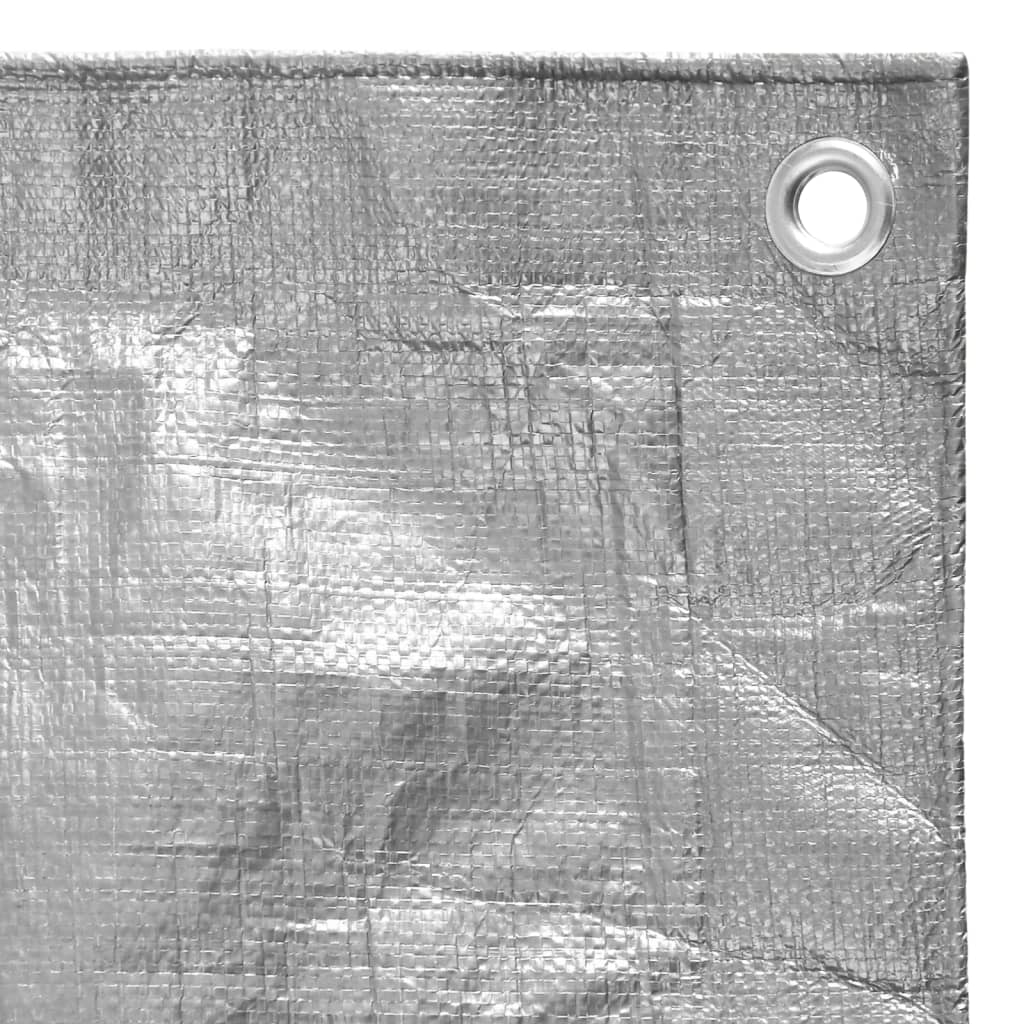 Bâche 180 g/m² 6x8 m Gris PEHD