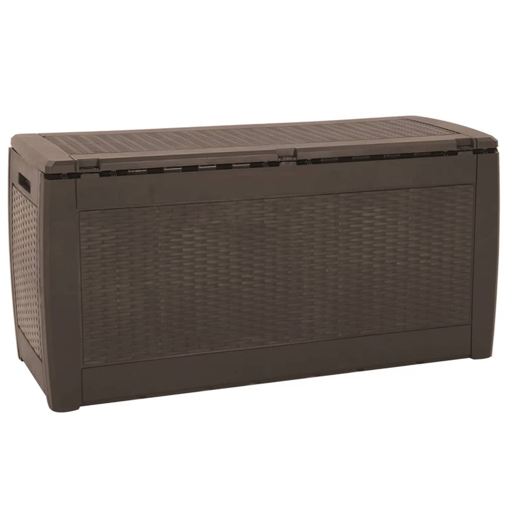Boîte de stockage de jardin Marron 119x48x60 cm Polypropylène