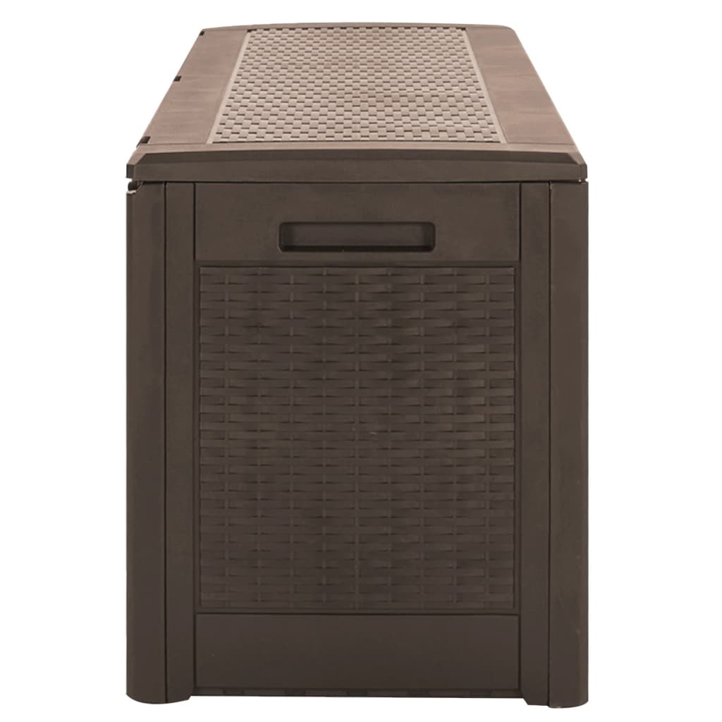 Boîte de stockage de jardin Marron 119x48x60 cm Polypropylène