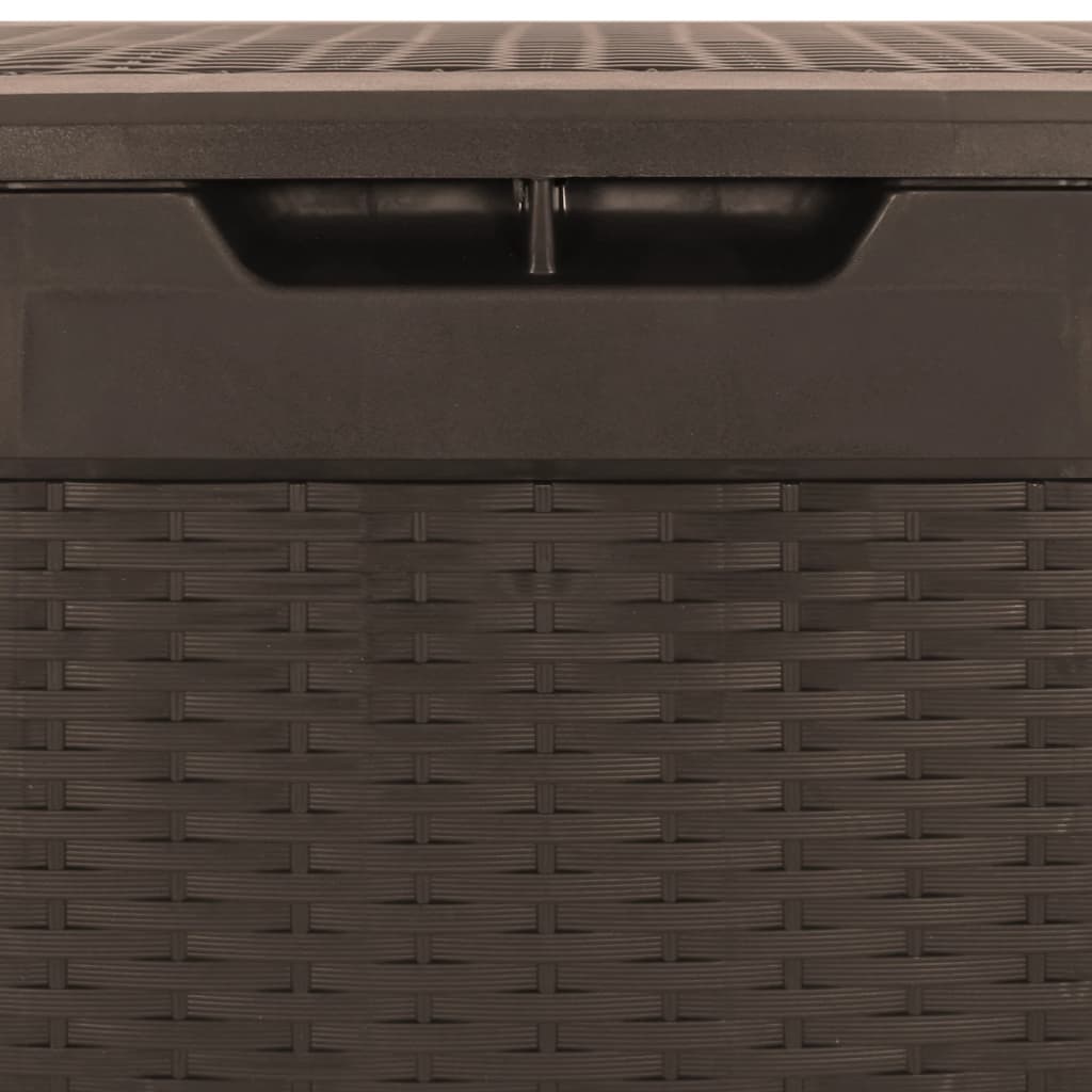 Boîte de stockage de jardin Marron 119x48x60 cm Polypropylène