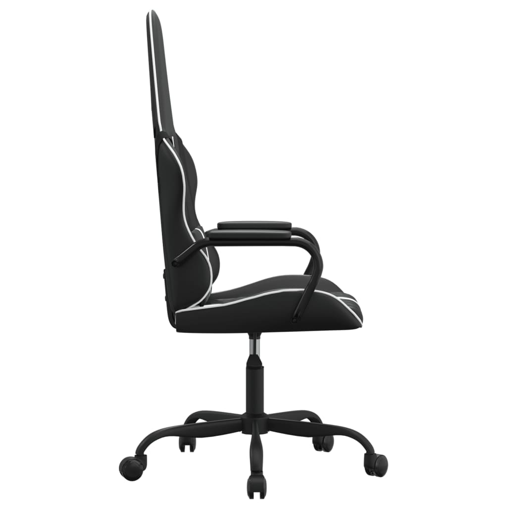 Chaise de jeu de massage Blanc et noir Similicuir