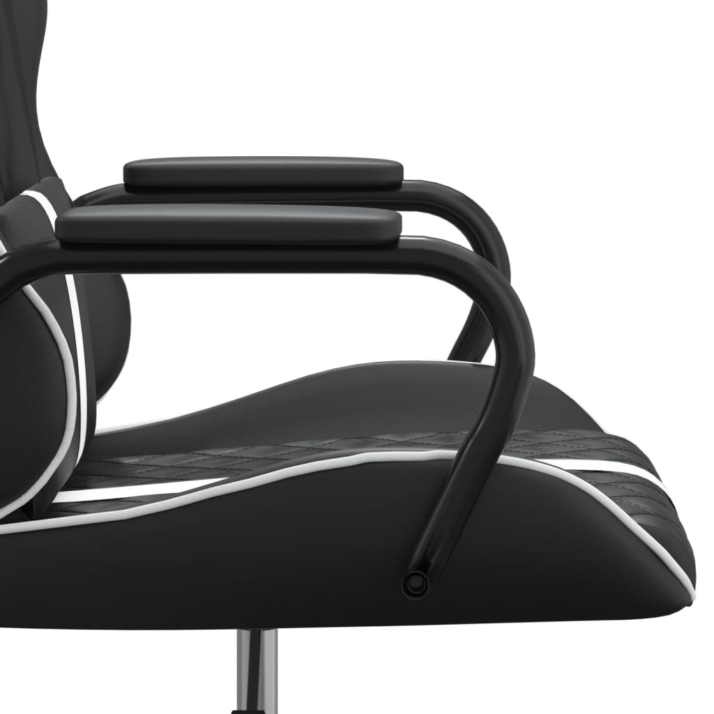 Chaise de jeu de massage Blanc et noir Similicuir