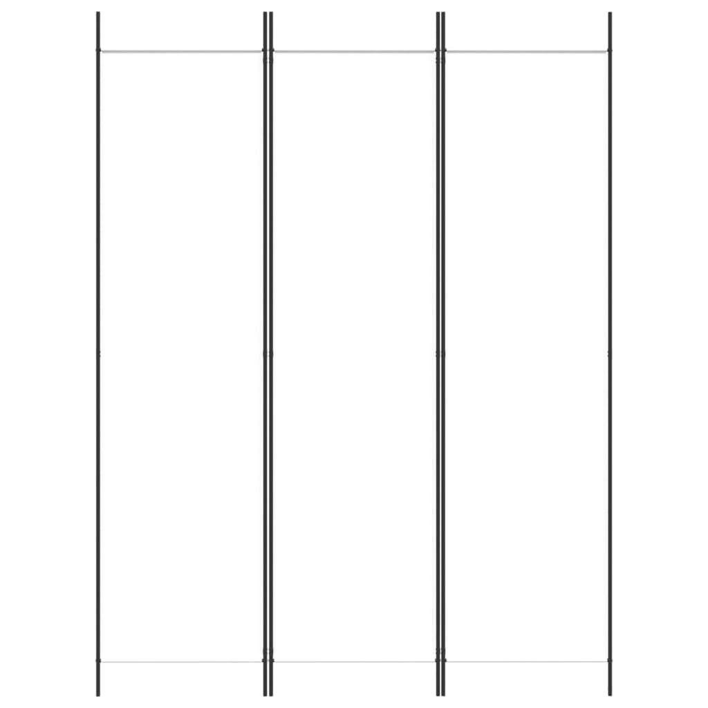 Cloison de séparation 3 panneaux Blanc 150x200 cm Tissu