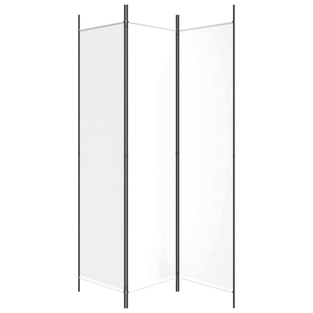Cloison de séparation 3 panneaux Blanc 150x200 cm Tissu