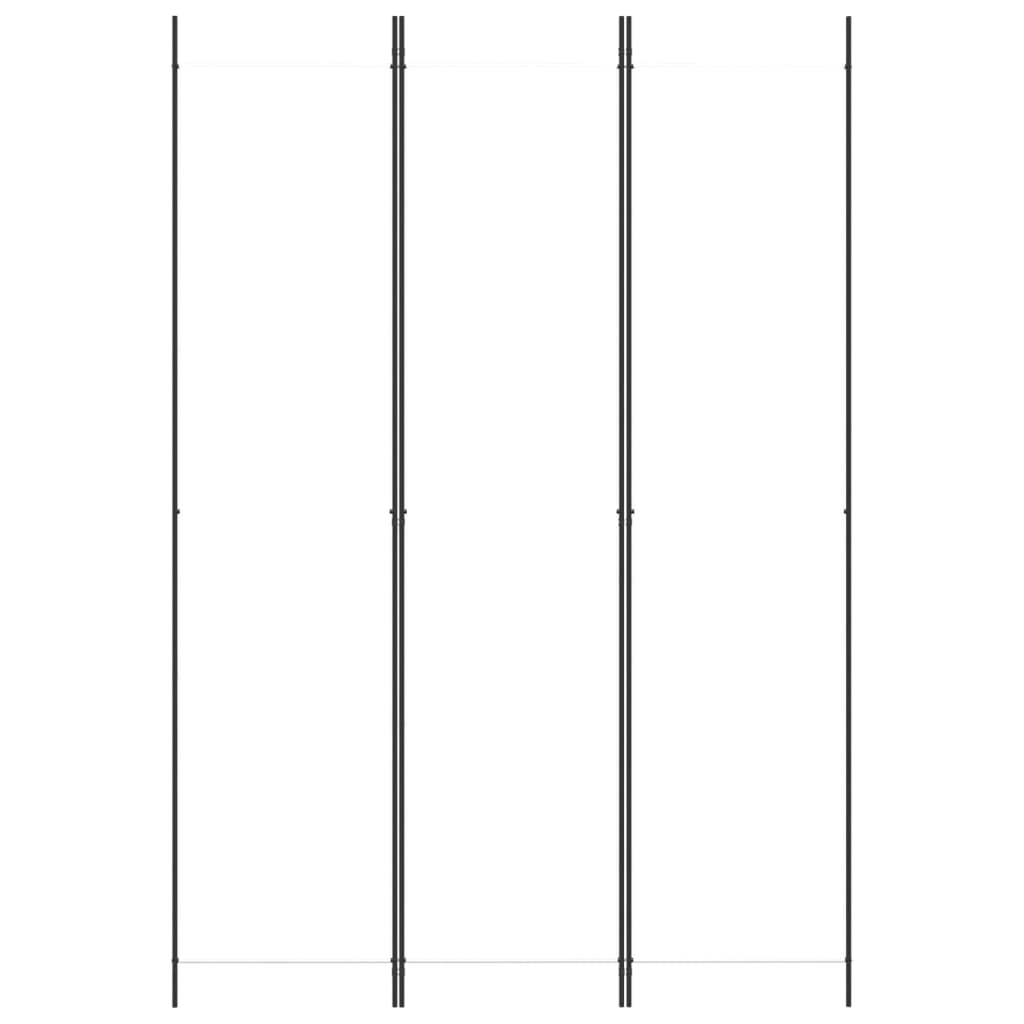 Cloison de séparation 3 panneaux Blanc 150x220 cm Tissu
