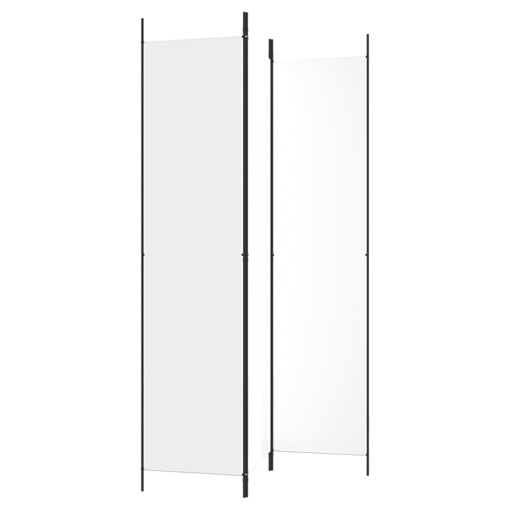 Cloison de séparation 3 panneaux Blanc 150x220 cm Tissu
