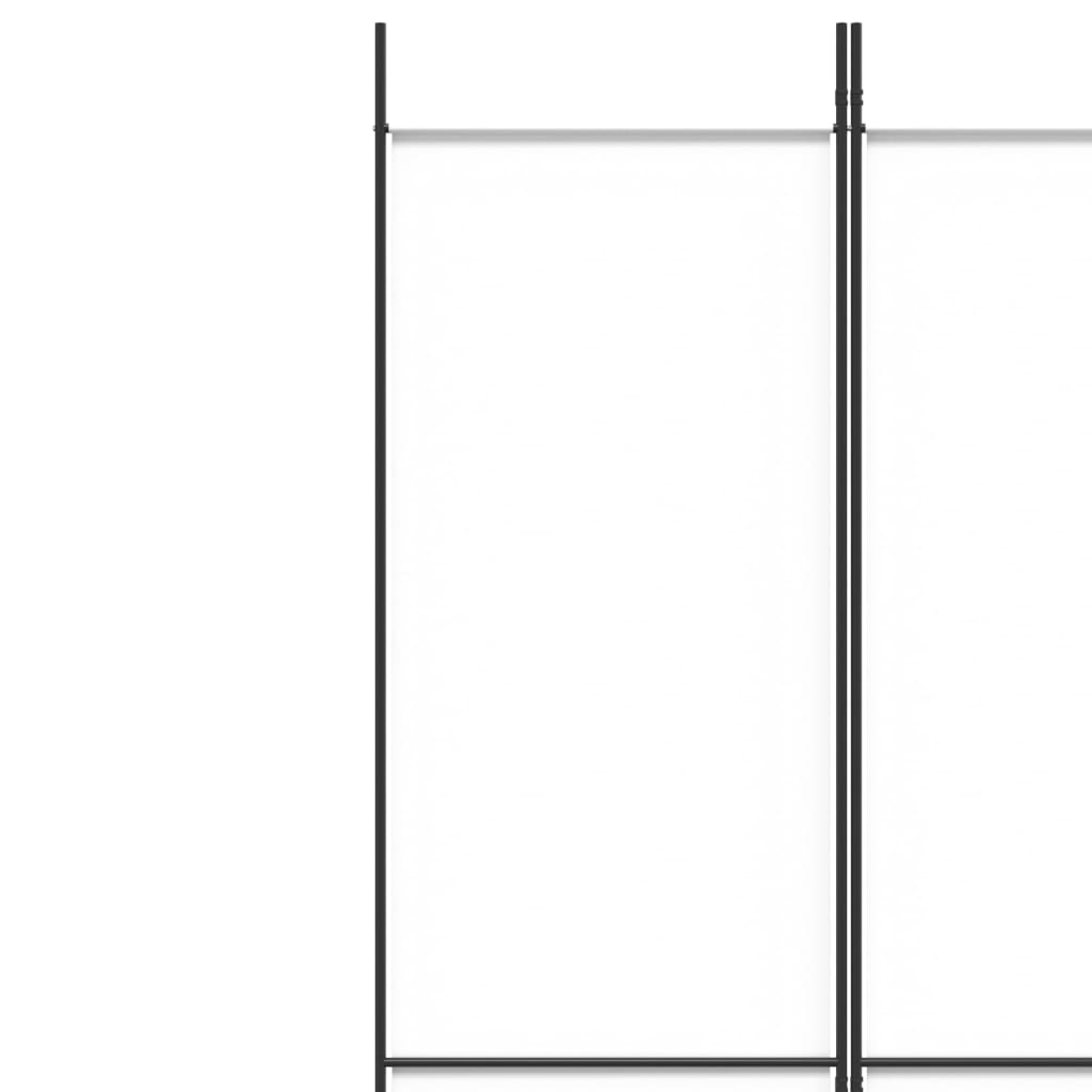 Cloison de séparation 3 panneaux Blanc 150x220 cm Tissu