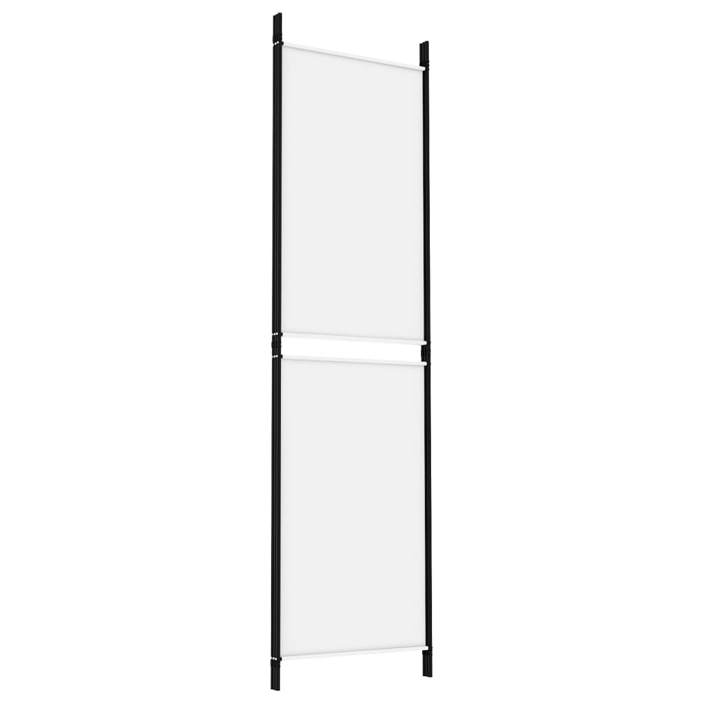 Cloison de séparation 3 panneaux Blanc 150x180 cm Tissu