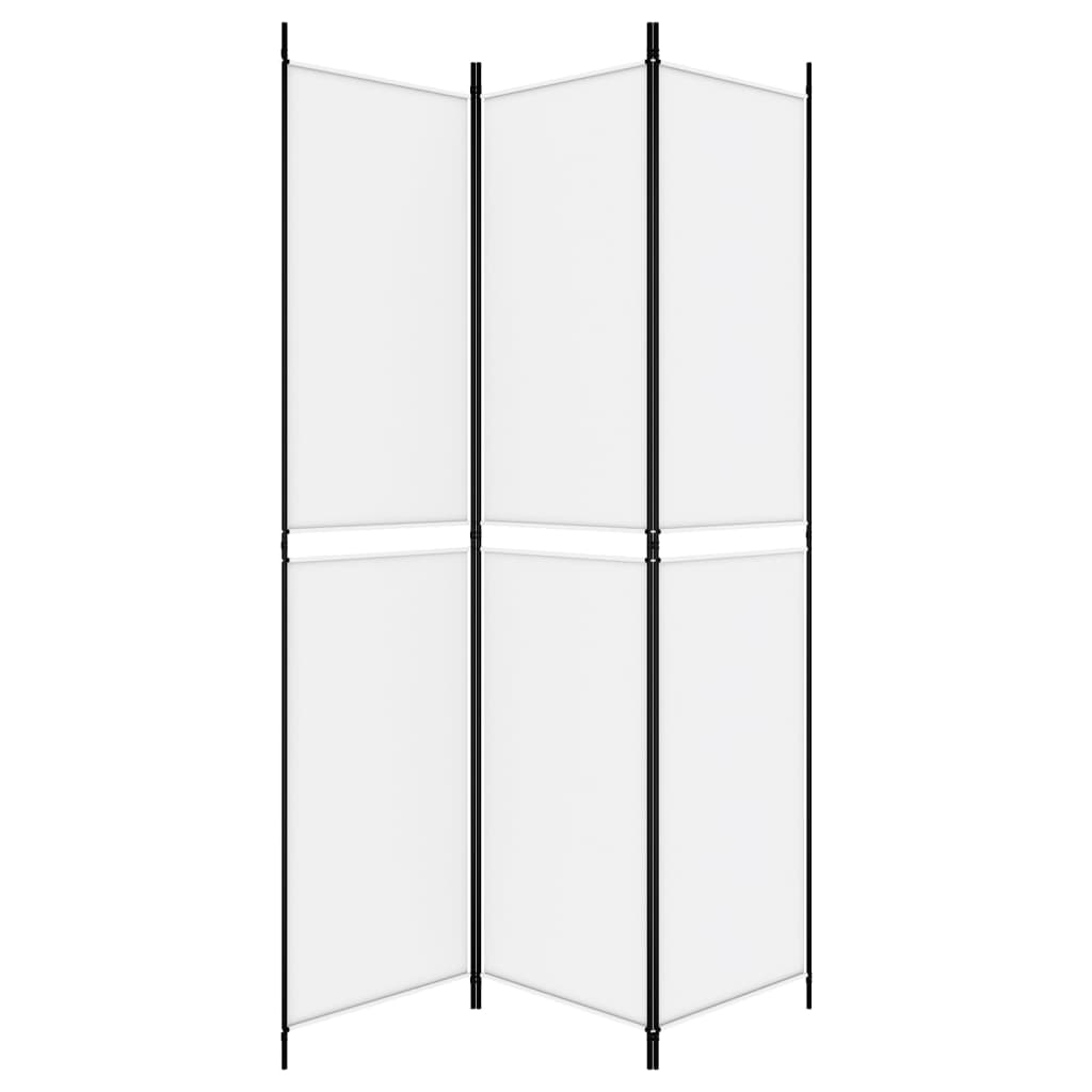 Cloison de séparation 3 panneaux Blanc 150x220 cm Tissu