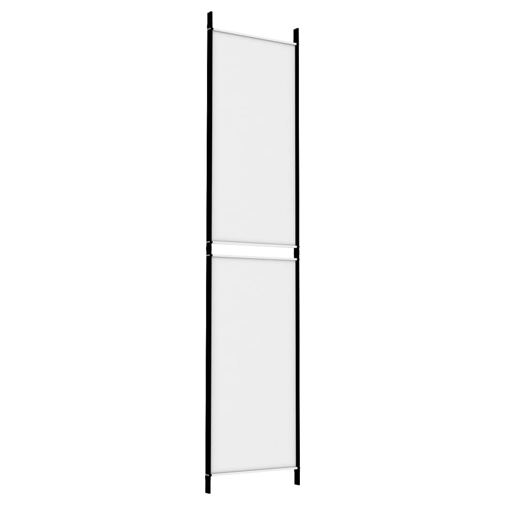 Cloison de séparation 3 panneaux Blanc 150x220 cm Tissu